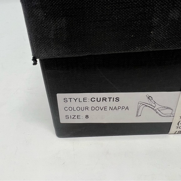 NEW Tony Bianco x Revolve Curtis Heeled Sandals Ivory Leather Thong Heels Size 8 - Picture 14 of 15